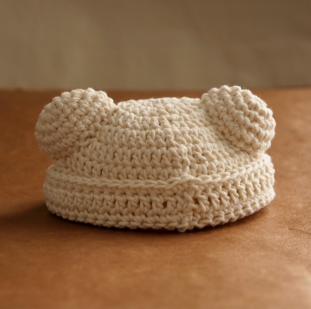 【ぬい服】くま耳帽子〈 Ivory 〉