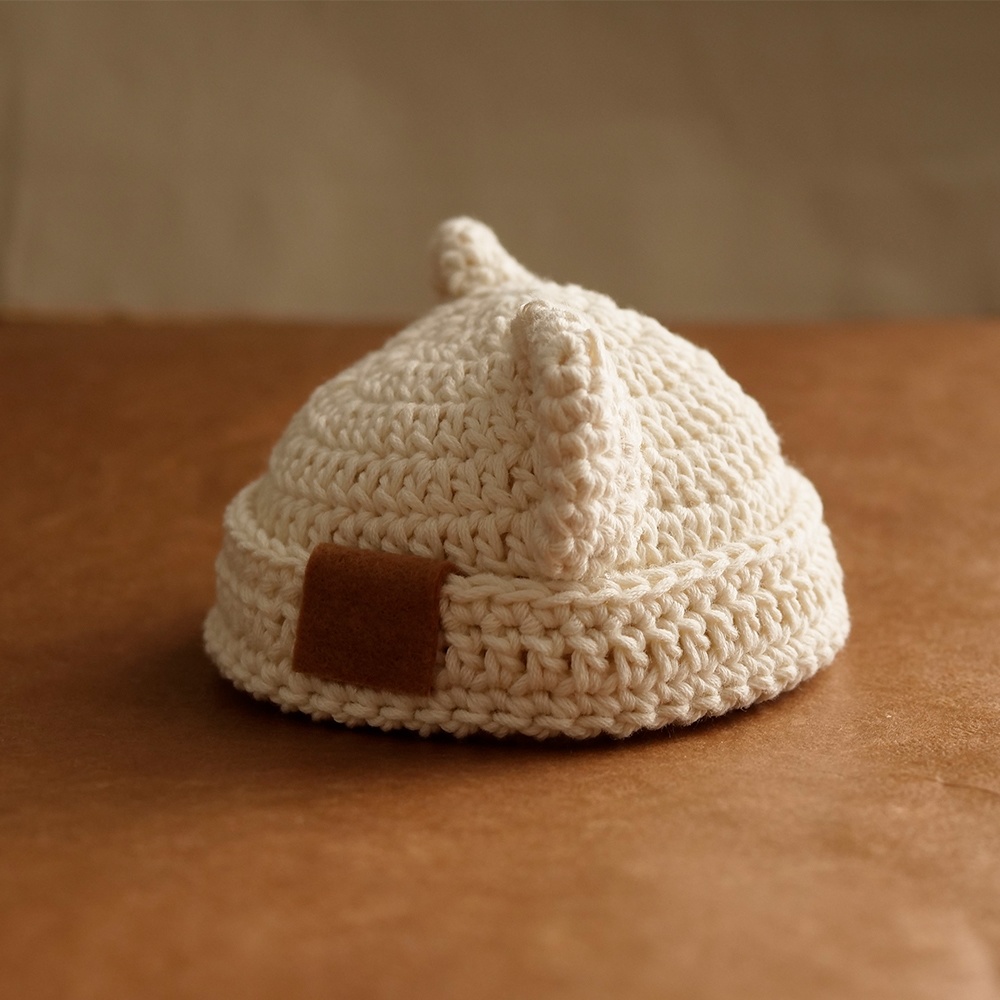 【ぬい服】ねこ耳帽子〈 Ivory 〉