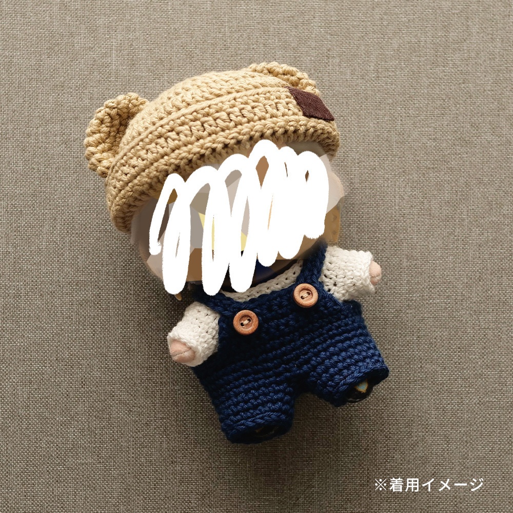 【ぬい服】かぎ針編みサロペット〈 NavyBlue 〉【受注生産】