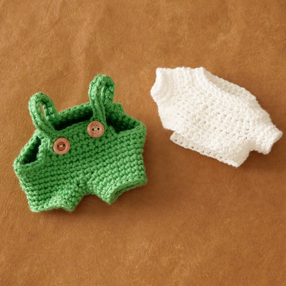 【ぬい服】かぎ針編みサロペット〈 Green 〉【受注生産】