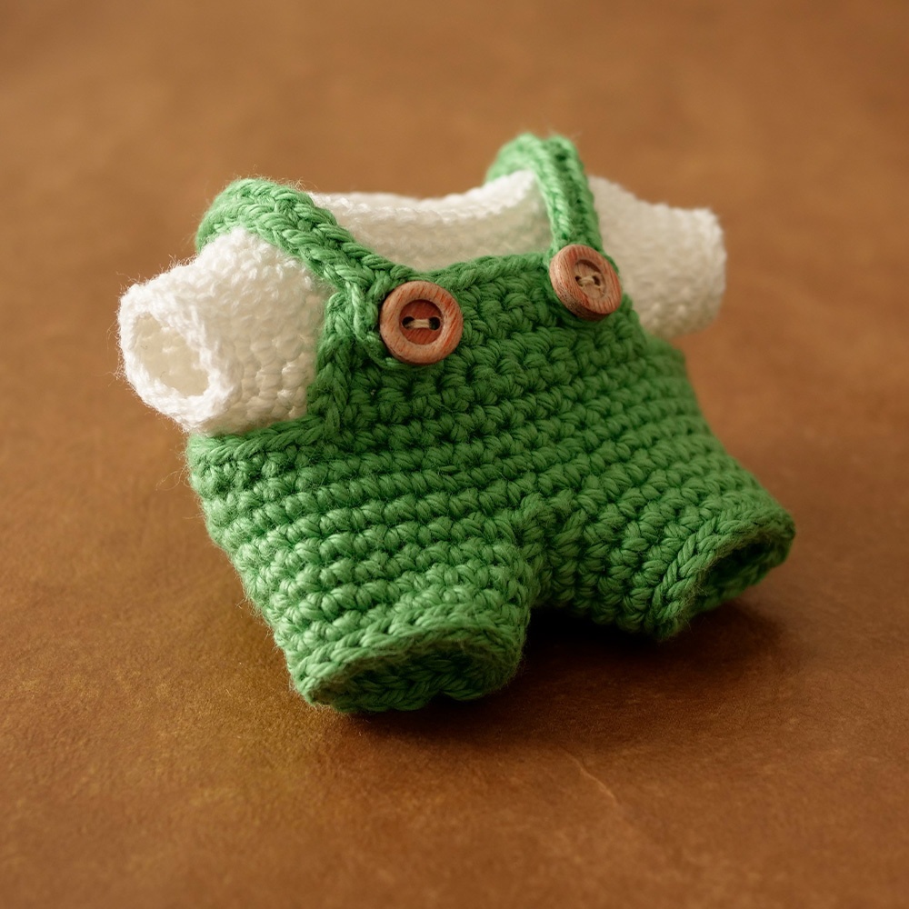 【ぬい服】かぎ針編みサロペット〈 Green 〉【受注生産】
