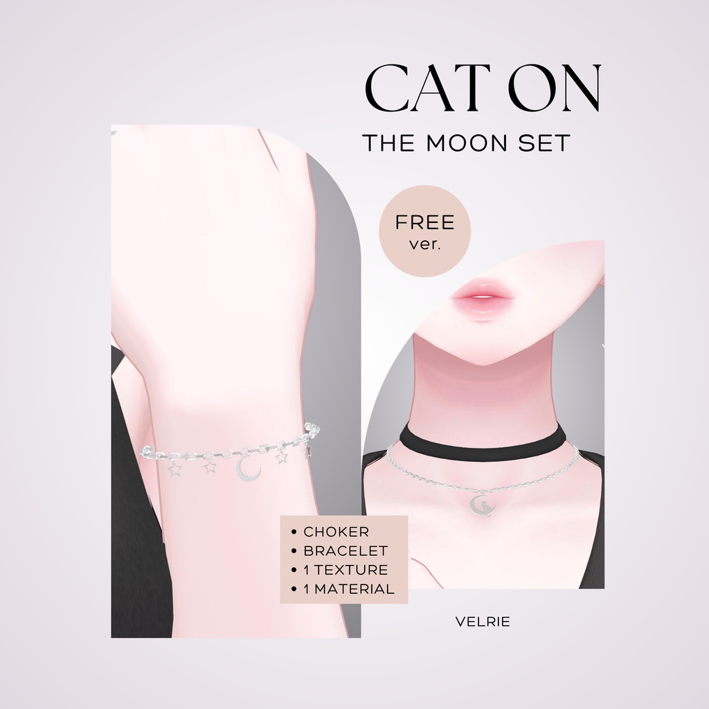 【16アバター対応】Cat On The Moon Set