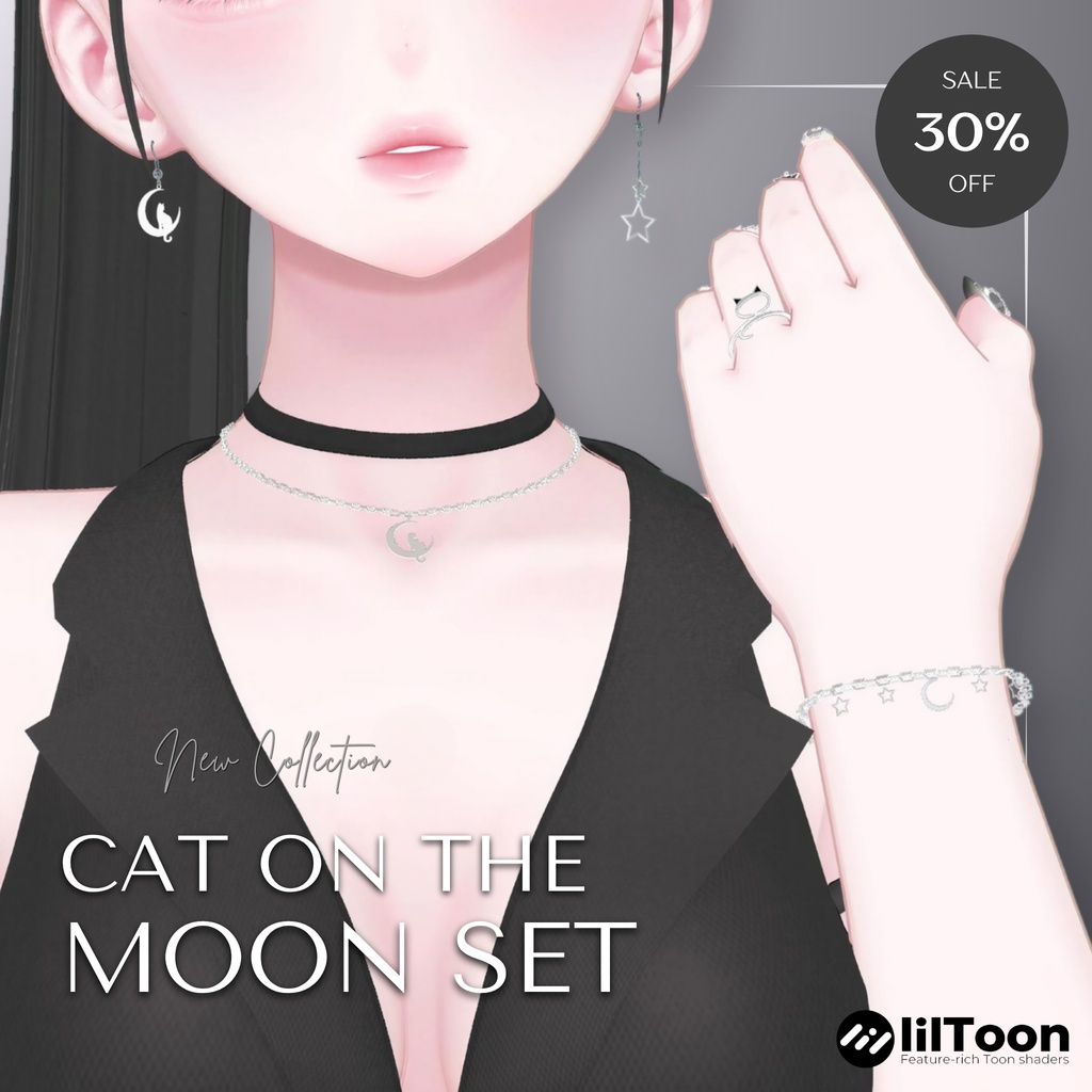 【16アバター対応】Cat On The Moon Set