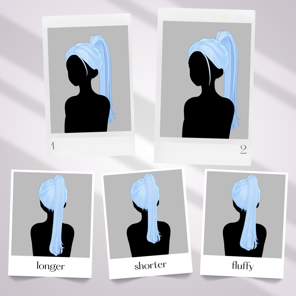 【16アバター対応】Sleek High Ponytail Hair