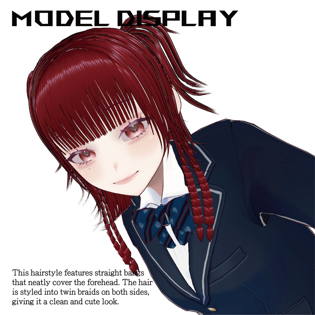 【VRoid】Straight Bangs Twintail/ぱっつんツインテール/일자 앞머리 트윈테일/齊瀏海雙馬尾