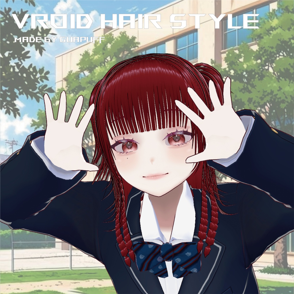 【VRoid】Straight Bangs Twintail/ぱっつんツインテール/일자 앞머리 트윈테일/齊瀏海雙馬尾