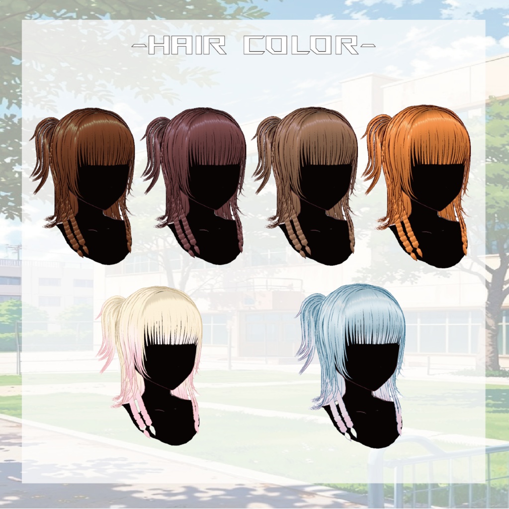 【VRoid】Straight Bangs Twintail/ぱっつんツインテール/일자 앞머리 트윈테일/齊瀏海雙馬尾