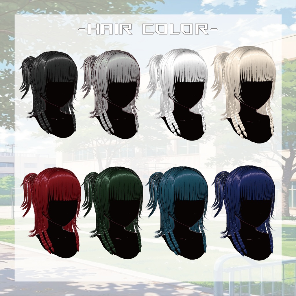 【VRoid】Straight Bangs Twintail/ぱっつんツインテール/일자 앞머리 트윈테일/齊瀏海雙馬尾