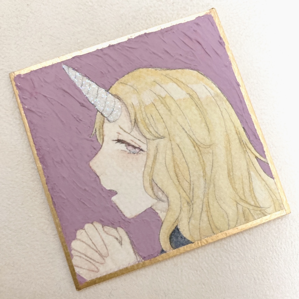 ミニ色紙原画「夢から醒めないで」