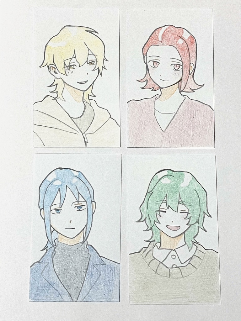 【直筆原画】喜怒哀楽4枚セット