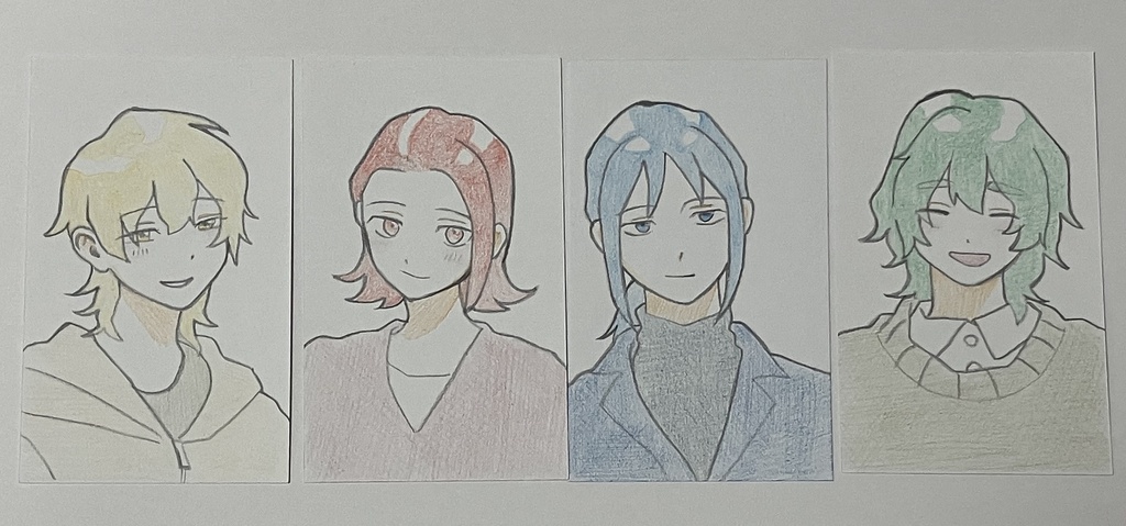 【直筆原画】喜怒哀楽4枚セット
