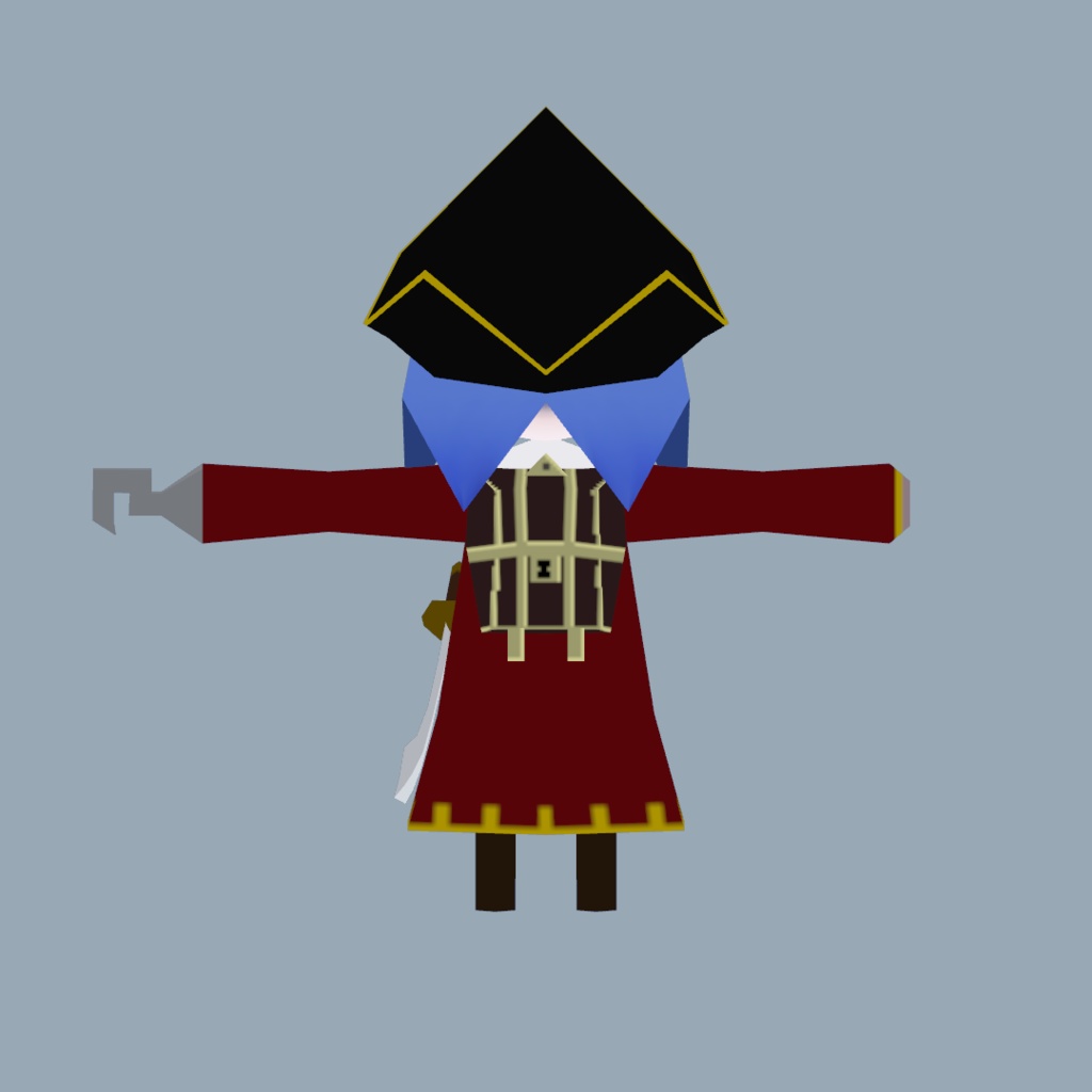 【無料】ジト目海賊団船長(LolowyP1用衣装)