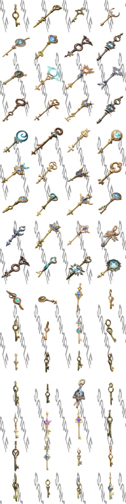 【アイテム、キー(カギ)系 No.1】アイコン素材集 (128種)