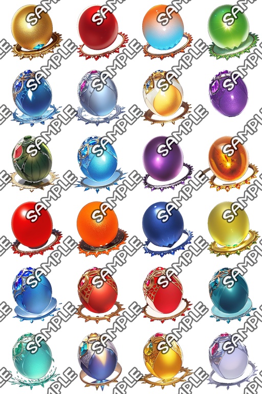 【素材、鉱物系 No.9】アイコン素材集 (128種)