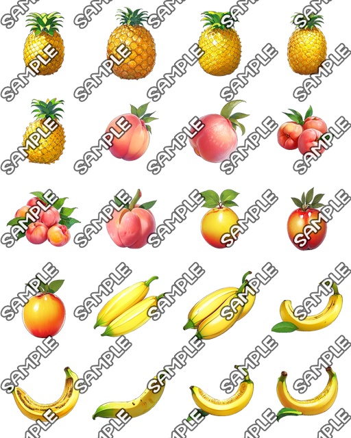 【食品、果物系 No.01】アイコン素材集 (143種)