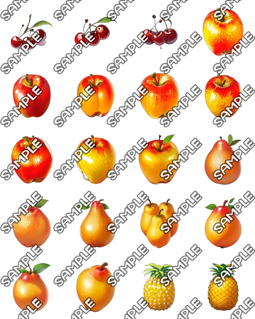 【食品、果物系 No.01】アイコン素材集 (143種)