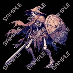 (※無料配布)【モンスター素材 No.01】モンスター (骸骨戦士) 素材 (全4種)