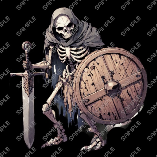 【モンスター素材】モンスター (骸骨戦士) 素材 No.02 (全10種)