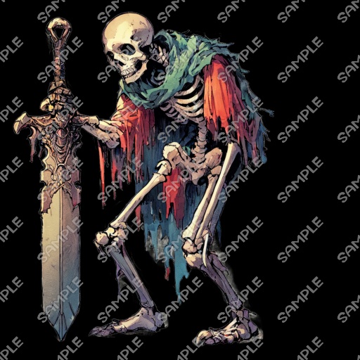 【モンスター素材】モンスター (骸骨戦士) 素材 No.02 (全10種)