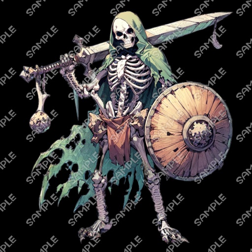 【モンスター素材】モンスター (骸骨戦士) 素材 No.02 (全10種)