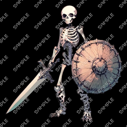 【モンスター素材】モンスター (骸骨戦士) 素材 No.02 (全10種)