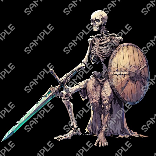 【モンスター素材】モンスター (骸骨戦士) 素材 No.03 (全12種)