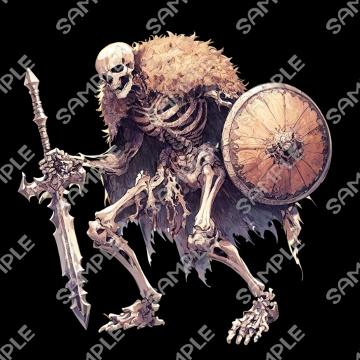 【モンスター素材】モンスター (骸骨戦士) 素材 No.03 (全12種)