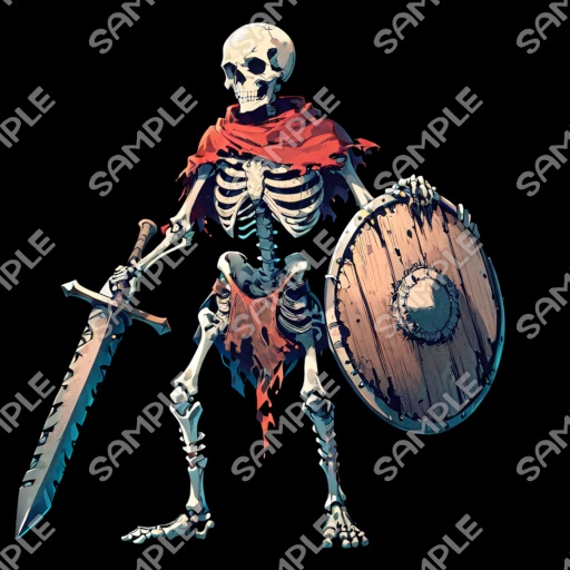 【モンスター素材】モンスター (骸骨戦士) 素材 No.03 (全12種)