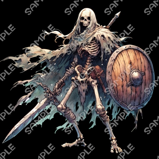 【モンスター素材】モンスター (骸骨戦士) 素材 No.03 (全12種)