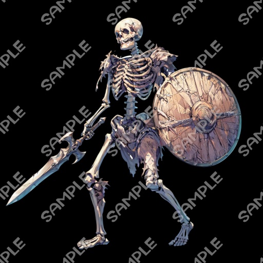 【モンスター素材】モンスター (骸骨戦士) 素材 No.03 (全12種)