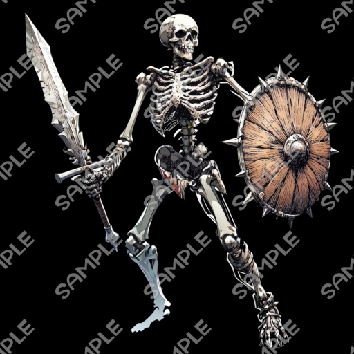 【モンスター素材】モンスター (骸骨戦士) 素材 No.03 (全12種)