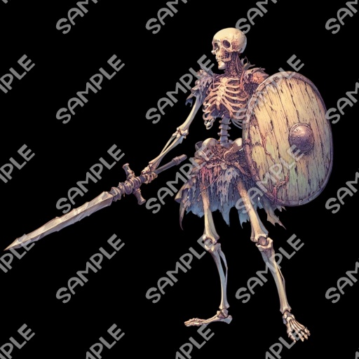 【モンスター素材】モンスター (骸骨戦士) 素材 No.03 (全12種)