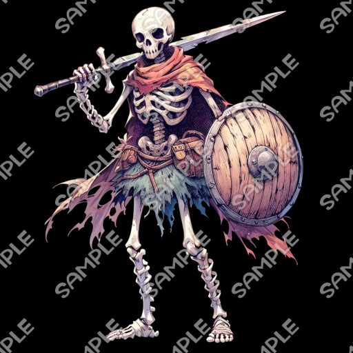 【モンスター素材】モンスター (骸骨戦士) 素材 No.03 (全12種)