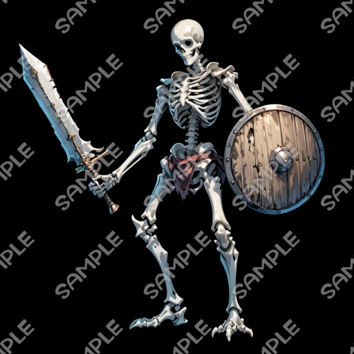 【モンスター素材】モンスター (骸骨戦士) 素材 No.03 (全12種)