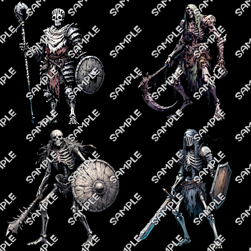 【モンスター素材】モンスター (骸骨戦士) 素材 No.05 (全16種)