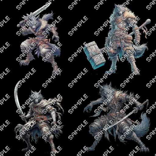 【モンスター素材】モンスター (コボルド系) 素材 No.03 (全16種)