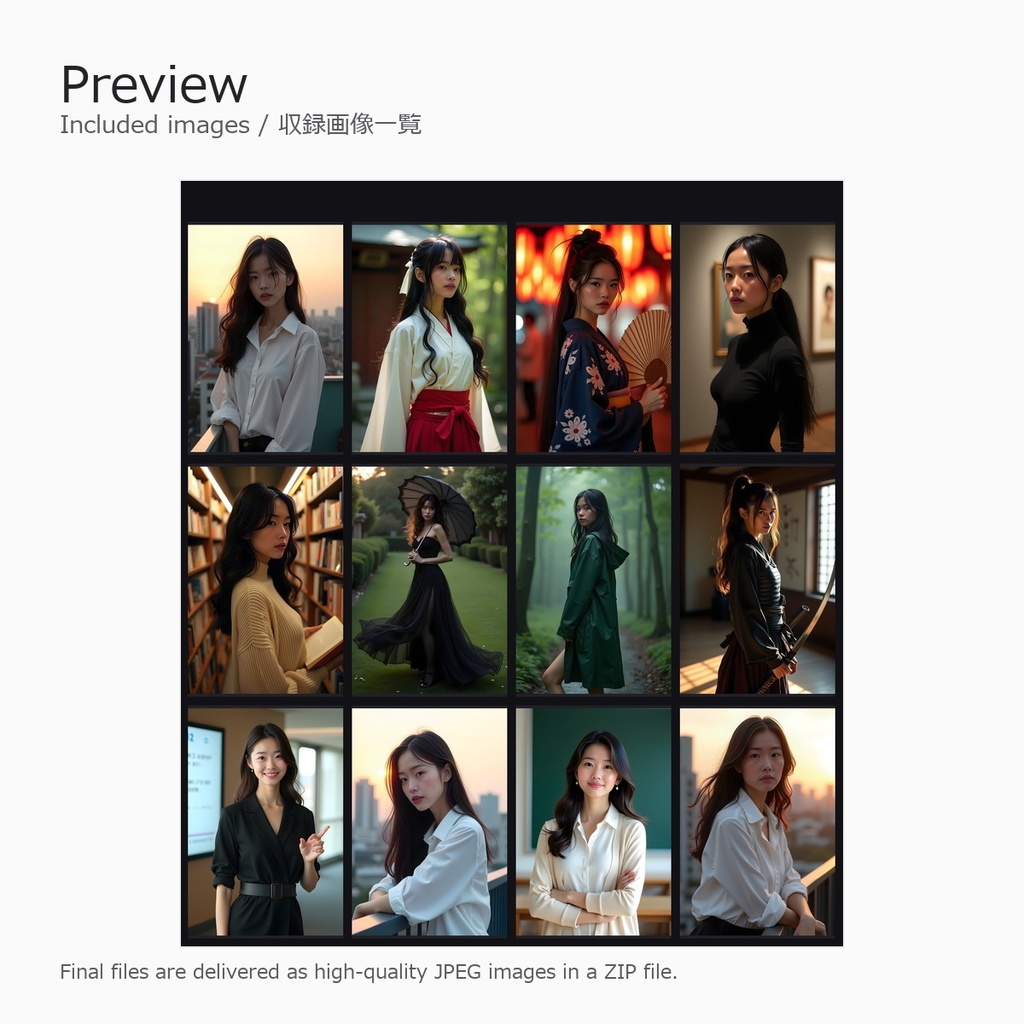 Yume Tokyo Vol.1 - Elegant Japanese Portrait Stock Pack / 上品な日本女性ポートレート素材集