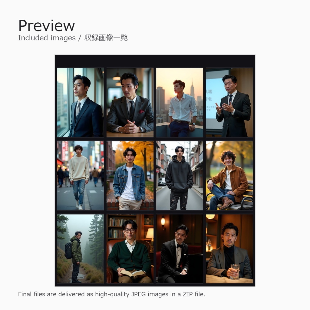 Yume Tokyo Men Vol.1 - Elegant Japanese Male Portrait Stock Pack