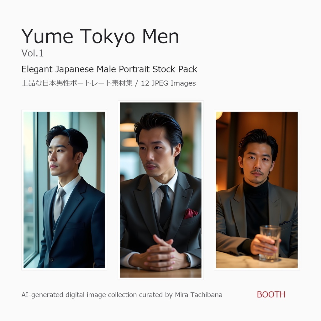 Yume Tokyo Men Vol.1 - Elegant Japanese Male Portrait Stock Pack