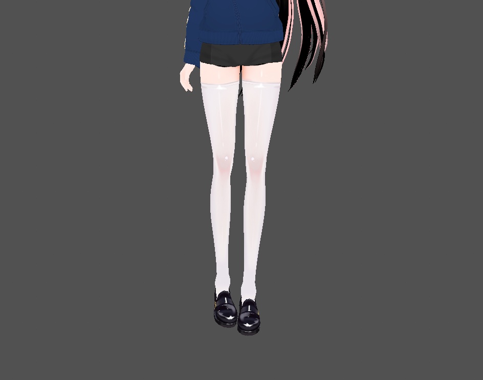 VROIDの白いストッキングは肉感がたっぷり