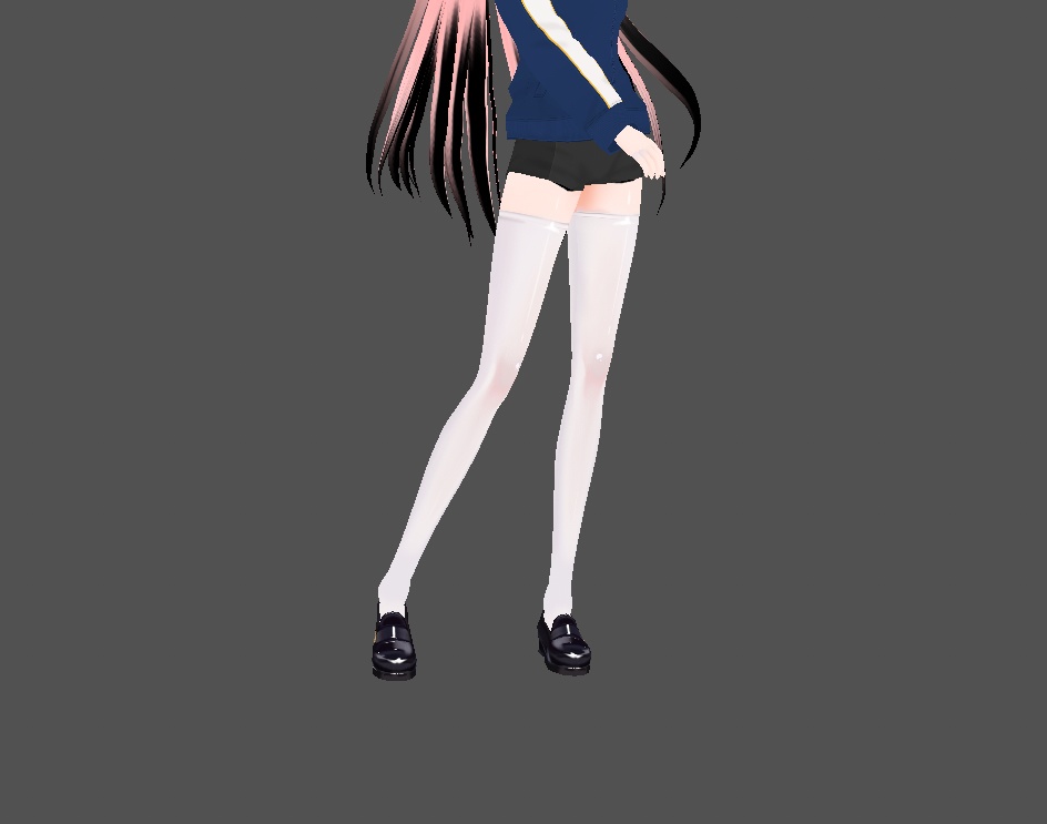 VROIDの白いストッキングは肉感がたっぷり