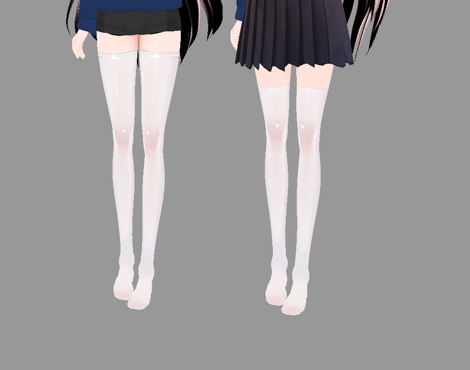 VROIDの白いストッキングは肉感がたっぷり