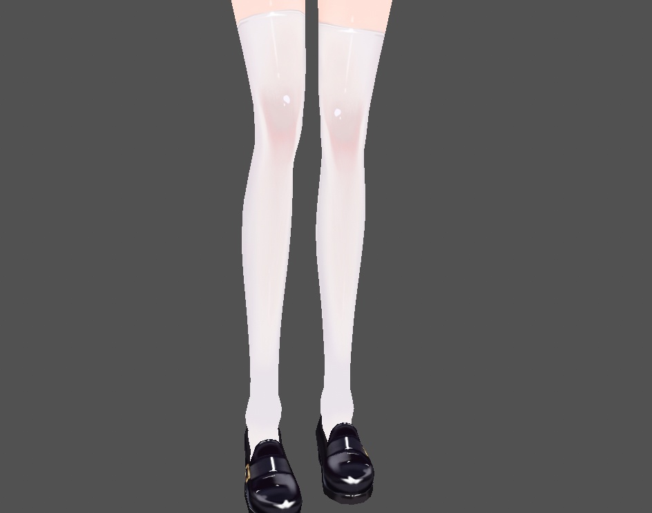 VROIDの白いストッキングは肉感がたっぷり