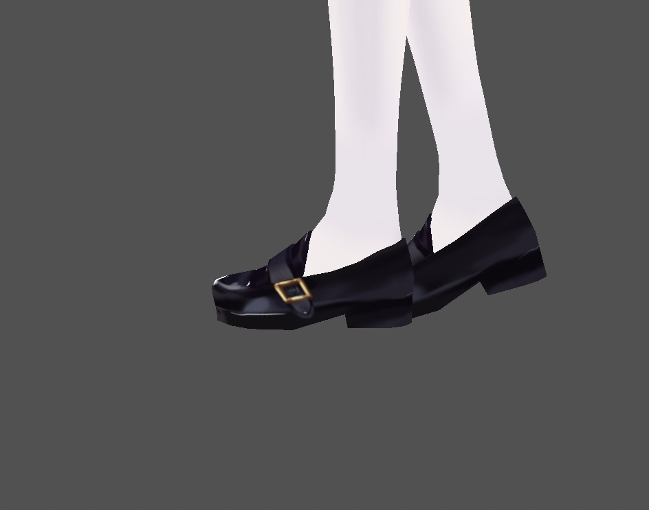 【Vroid】 光沢のある小さな革靴