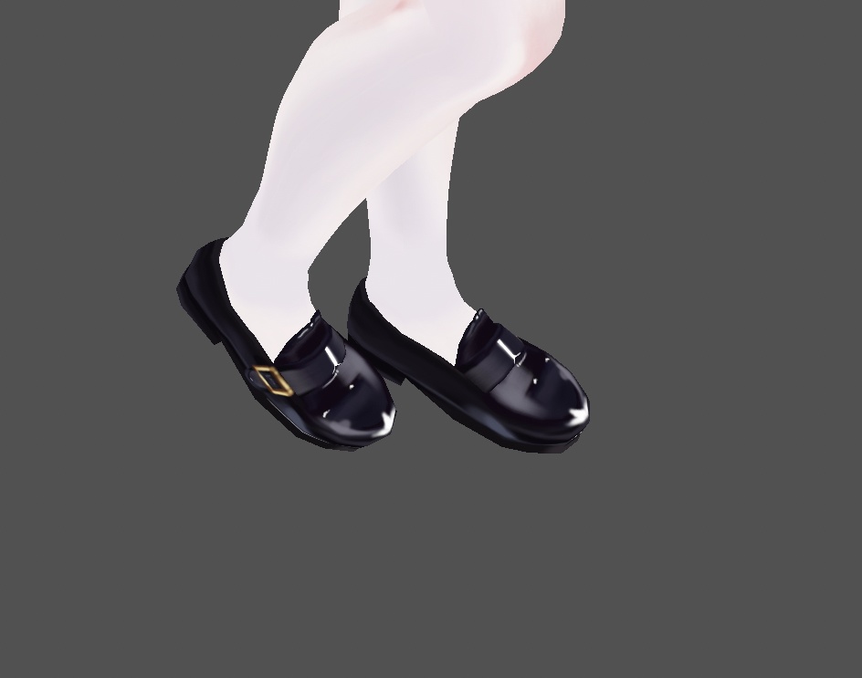 【Vroid】 光沢のある小さな革靴