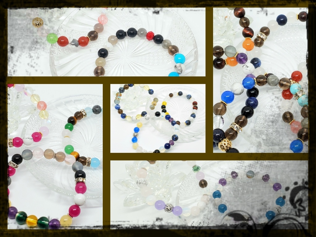 文豪イメージ天然石ブレスレット 第一巻