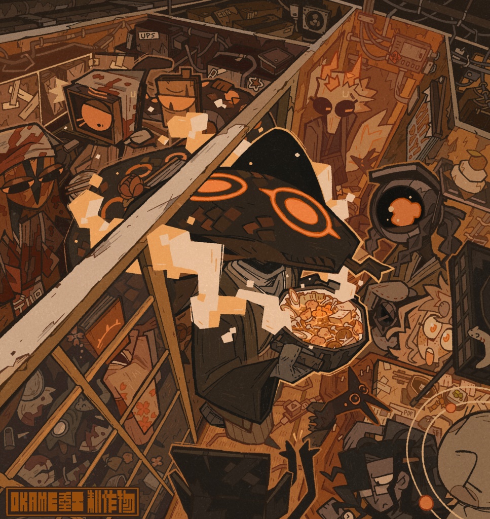 新年イラストの制作過程