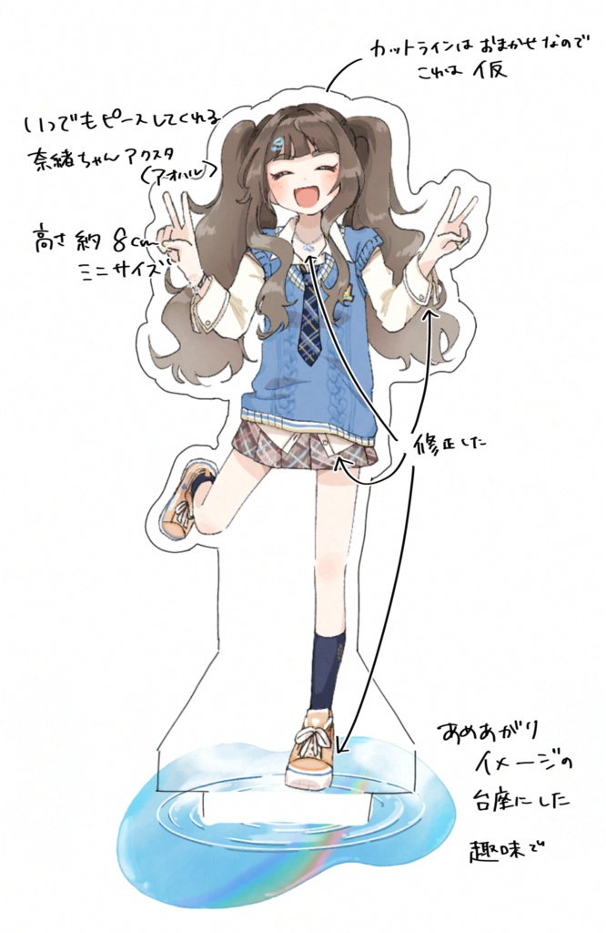 いつでもピースしてくれる奈緒ちゃんアクスタ〈アオハル〉