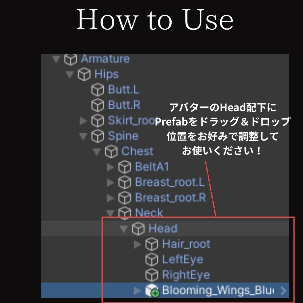 【無料】VRchat向け3Dピアス/ Blooming Wings
