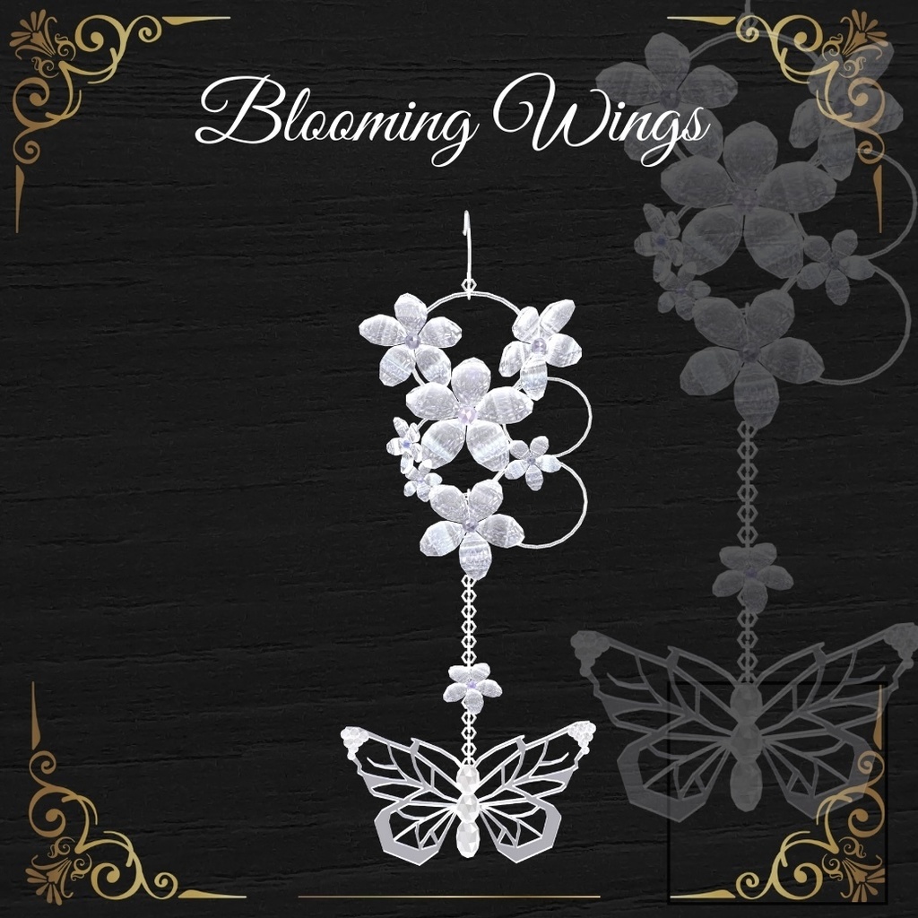 【無料】VRchat向け3Dピアス/ Blooming Wings